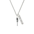 thumbnail image 2 of Delight Jewelry Silvertone 3-D Lacrosse Stick and Ball Silvertone Hope Anchors the Soul Bar Charm Necklace, 23", 2 of 4