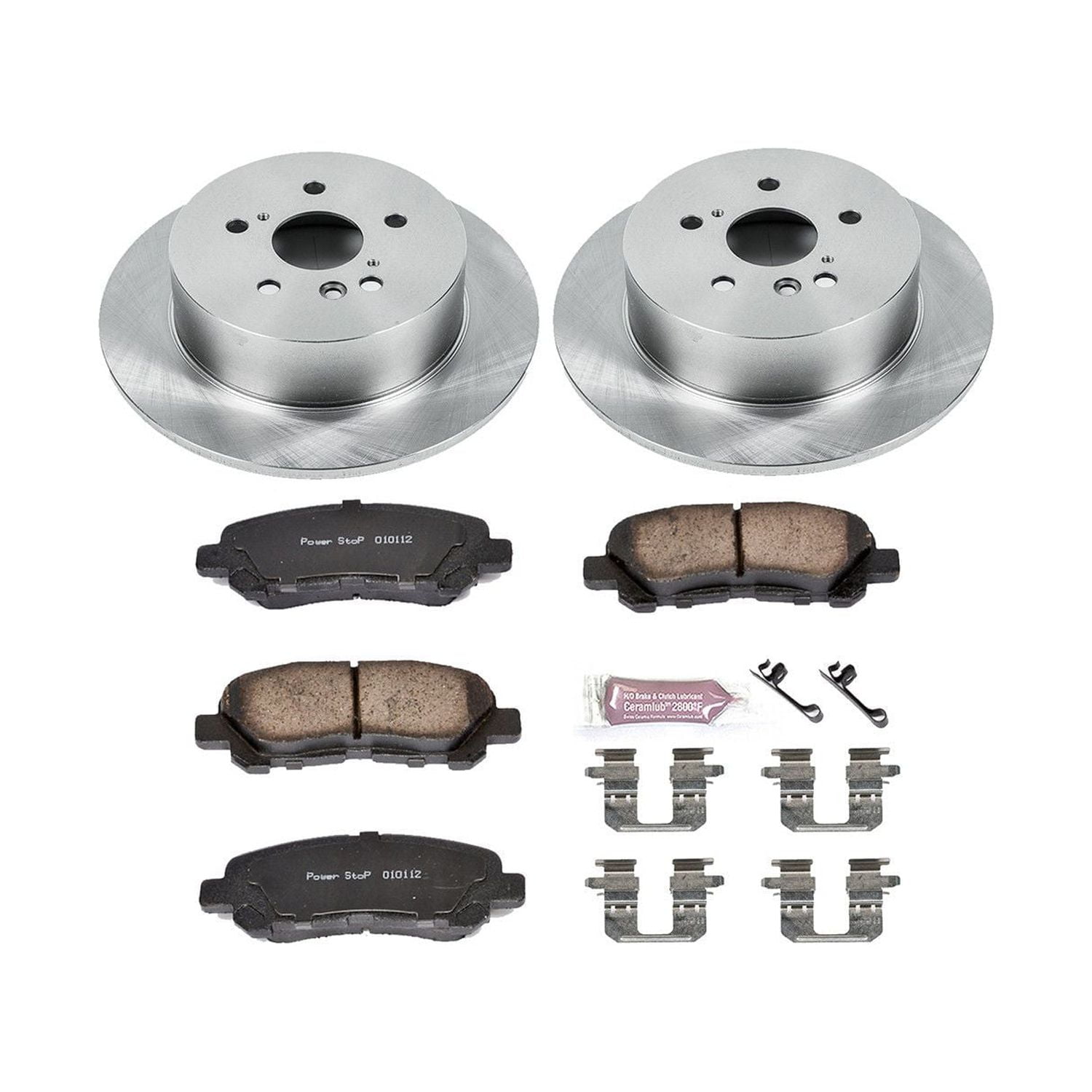 Power Stop Rear Stock Replacement Brake Pad and Rotor Kit KOE4714