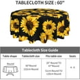 thumbnail image 5 of Spring Sunflower Tablecloth Round 60 Inch Ruitic Yellow Floral Vinyl Table Cloth Waterproof Fabric Farmhouse Sun Flower Tablecloths Decorative for Holiday Home Party Wedding Picnic, 5 of 6