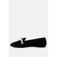 thumbnail image 4 of LAMINGTON Diamante Embellished Velvet Loafers in Black, 4 of 6