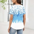 thumbnail image 6 of CALAFEBILA Women Blouses and Tops Fashion Casual Summer Floral Print Button Womens Blouse Short Sleeve V Neck T-shirts, 6 of 8