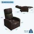 thumbnail image 5 of EDTara Fauteuil Inclinable à Dossier Haut, Sofa Simple à Réglage Manuel avec Poche Latérale et Coussin Confortable, 5 of 5