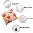 thumbnail image 4 of COMIO  2 Pcs Pillow Cover Pink Strawberry Throw Pillow Case Cute Decor for Home Sofa Couch Double Sided Pattern Soft Pillowcase, Cute Strawberry, 4 of 6