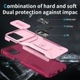 thumbnail image 4 of Phone Case for Motorola Moto G Power 2023 with Sliding Camera Cover, with 360° + 100° Free Rotation Metal Finger Ring Bracket, Fit Magnet Car Mount, 2 In 1 Cover for Moto G Power 2023, Pink, 4 of 8