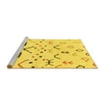 thumbnail image 2 of Ahgly Company Machine Washable Indoor Square Solid Yellow Modern Area Rugs, 5' Square, 2 of 4