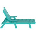 thumbnail image 3 of Ensemble de 3 Pcs de Chaises Longues/table Inclinables en Plastique HDPE pour Extérieur Turquoise, 3 of 6