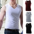 thumbnail image 2 of DISHAN Men Tops Sleeveless Quick Dry Polyester V-Neck Tank Top for Sport, 2 of 8
