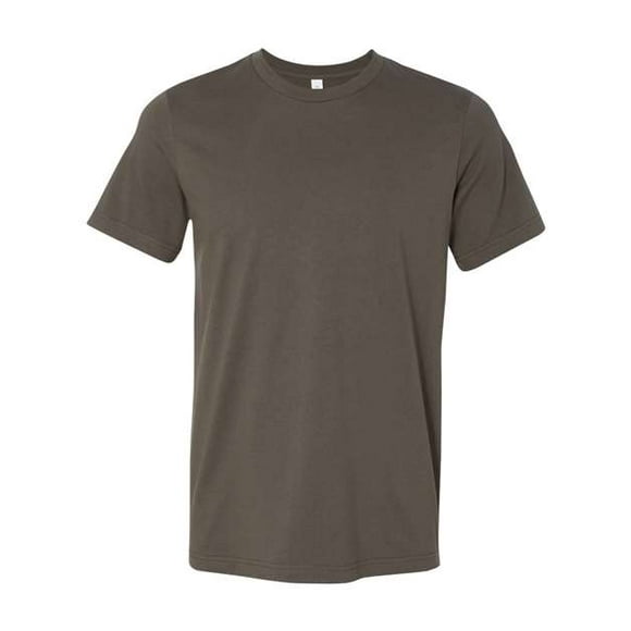 Bella+Canvas - Camiseta unisex de manga corta con cuello redondo, pequeña, militar bella lienzo 3001