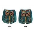 thumbnail image 3 of Susaid Owl In Blue Print Women's High Waisted Running Shorts Quick Dry Athletic Gym Track Workout Shorts Zip Pocket-X-Large, 3 of 7