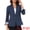Navy blue, variant on Women's Linen Lightweight Long Sleeve Single Breasted Blazer M Navy Blue