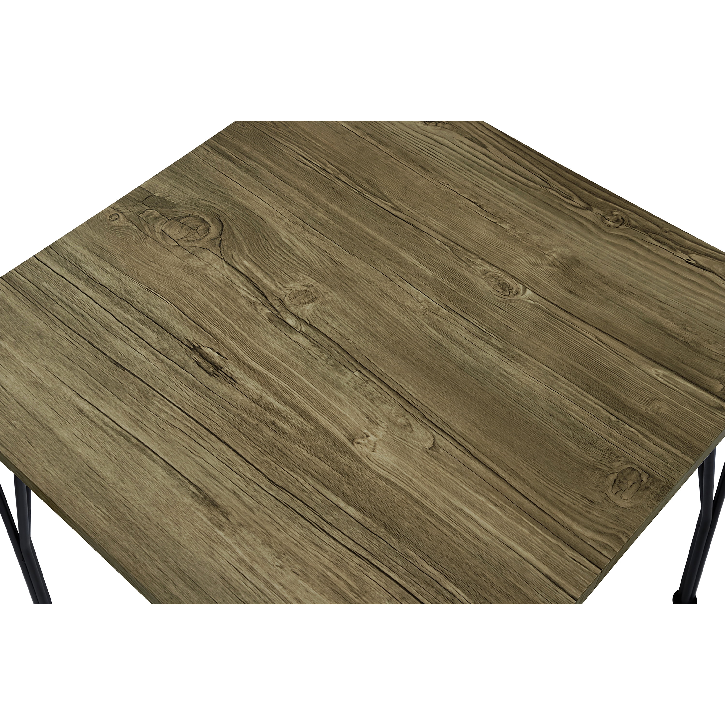 Furniture of America Palmer 3-Piece Dining Set, Gray and Bronze