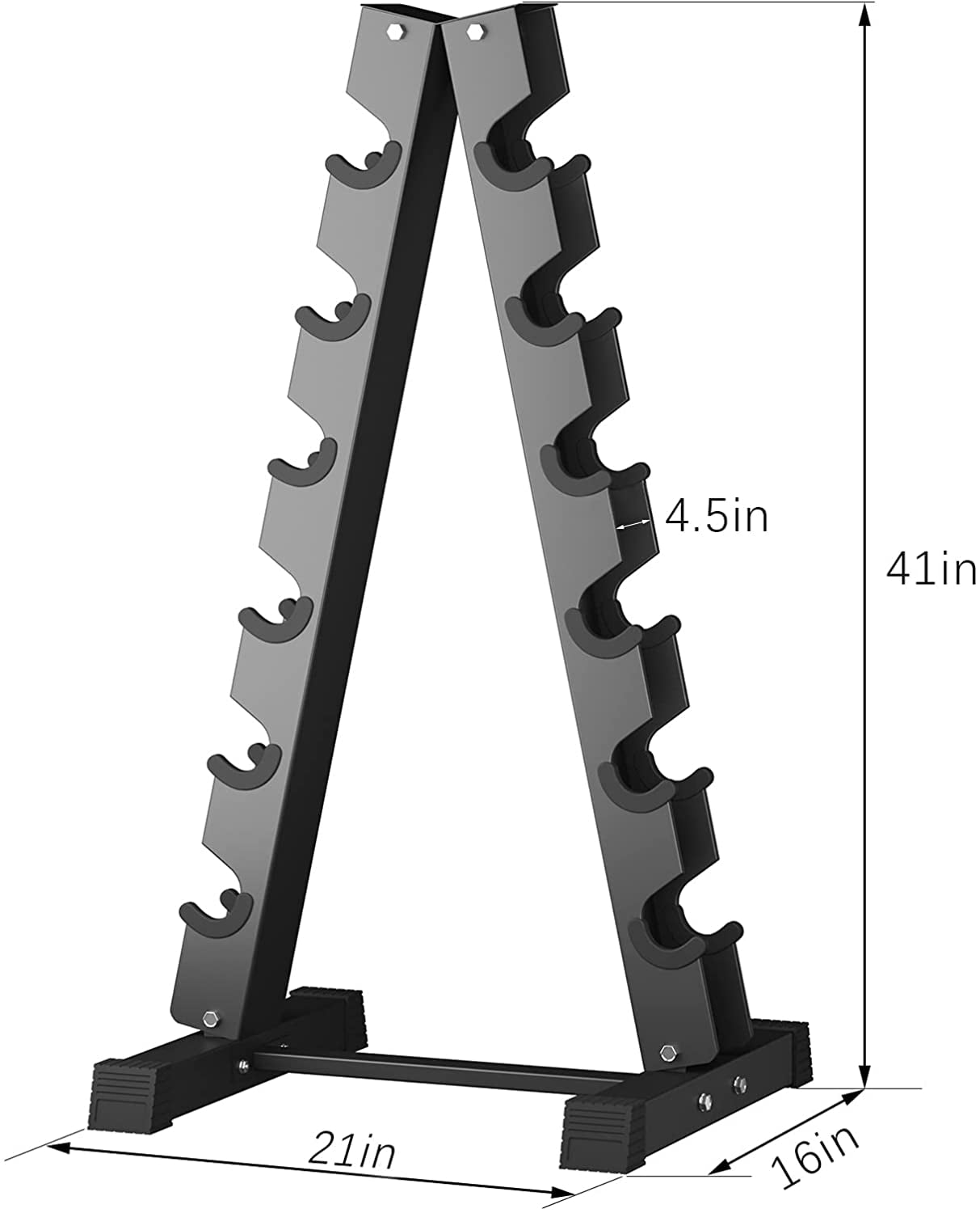 Buy Yoleo 6 Tier Dumbbell Rack Stand (2022 Upgraded New Version), A