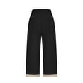 thumbnail image 5 of Nmnitkp Linen Pants Women Fashion 2025 Casual Lightweight Drawstring Elastic Waist Pants with Pockets Black,XL, 5 of 7