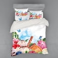 thumbnail image 2 of Ambesonne Tropical Bedding Set 3 Pcs, Dessert and Flower Art, Twin, Multicolor, 2 of 3