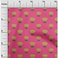 thumbnail image 1 of oneOone Cotton Poplin Fabric Leaves & Lotus Block Print Sewing Fabric BTY 42 Inch Wide, 1 of 4
