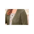 thumbnail image 4 of Catherines Women's Plus Size Petite Marled Sweater Cardigan, 4 of 5