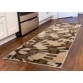 thumbnail image 2 of Milan Tybee Ivory Brown Area Rug 100% Polypropylene Modern Abstract Design 5x8, 2 of 6