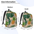 thumbnail image 4 of Daiia Pineapples Palm Leaves Vintage Canvas Backpack for Men and Women ,Hiking Backpack,Travel Laptop Bag for School,Large Capacity Backpack, 4 of 8