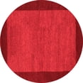 thumbnail image 1 of Ahgly Company Indoor Round Abstract Red Contemporary Area Rugs, 5' Round, 1 of 4