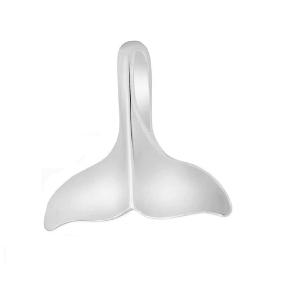 925 Sterling Silver Necklace w/ Whale Tail Pendant Charm