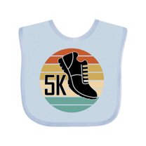 Inktastic 5k Race Running Retro Sunset Runner Boys or Girls Baby Bib