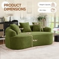 thumbnail image 3 of Timbernest 65" Boneless Couch, Loveseat for Living Room, Chenille Modular Cloud Sofa with 2 Pillows, Antique Green, 3 of 13