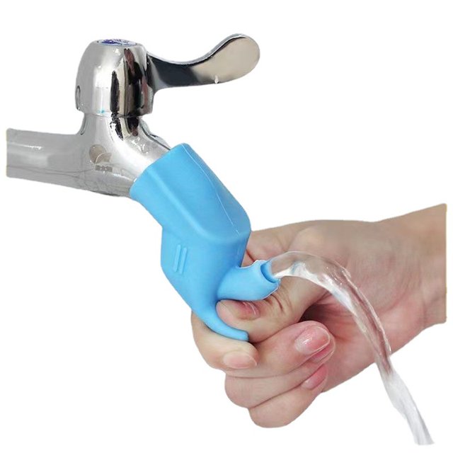 Extensor de grifo de 3 piezas para niños - Extensión universal de grifo de agua para fregadero de cocina, baño - para lavarse las manos y la cara,Azul
