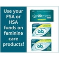 o.b. ApplicatorFree Tampons, Unscented, Regular, 40 Ct