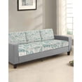 thumbnail image 2 of Turquoise Spring Floral Sofa Couch Cushion Covers Washable, Removable Stretchable Sectional Couch Covers, Farmhouse Retro Summer Botanical Slipcovers for L & T Shape Sofa Protector M Size 1 pc, 2 of 7