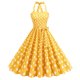thumbnail image 1 of mfyjkho Vestidos de tallas grandes, Vestido informal de moda con estampado de encaje, camisola, sin mangas, cuello redondo, dobladillo grande y cremallera. xl, 1 of 8