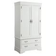 thumbnail image 2 of Glory Furniture Louis Phillipe 2 Drawer Armoire in White, 2 of 8