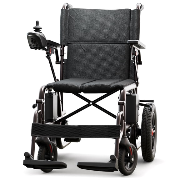 HomyKing All-Terrain Portable Electric Wheelchair – Lightweight Anti-Tip Travel Power Wheelchair for Adults & Seniors, Long Range