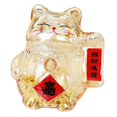 thumbnail image 3 of Hucha con forma de gato: figura de regalo para fiestas y celebraciones. Oro L, 3 of 9