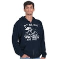 thumbnail image 5 of Not All Who Wonder Are Lost UFO Cute Zip Up Hoodie Men's Women's Brisco Brands X, 5 of 6