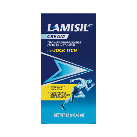 Lamisil 1 Week Jock Itch Antifungal Cream, Fast Symptom Relief of Itching, Burning and Redness, .42 oz (12g)