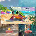 thumbnail image 5 of 1 Pcs 2D Flat License Plate Covers & Frames, Colorful Turtle For Decorative Front, Waterproof For Decoration Aluminum License Plate Covers & Frames Cover For Men Women, 12" X 6", 5 of 7