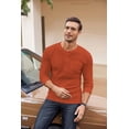 thumbnail image 2 of COOFANDY Men's Henley Shirts Long Sleeve Basic Waffle Pique Pullover T-Shirt with Pocket, 2 of 6