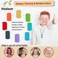 thumbnail image 3 of Collares masticables Hoaisun, paquete de 8, para niños sensoriales, autismo y TDAH, 3 of 7