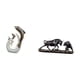 thumbnail image 5 of Estatua moderna abstracta de delfín y toro de cerámica para oficina, sala de estar, chimenea, soporte de TV, mesa de centro, decoración de animales ch, 5 of 8
