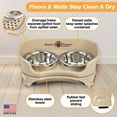 thumbnail image 5 of Neater Pets Neater Feeder Express Mess-Proof Elevated Food & Water Bowls for Cats, Almond, 5 of 11