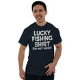 thumbnail image 3 of Lucky Fishing Shirt Cute Funny Fisher Men's Graphic T Shirt Tees Brisco Brands L, 3 of 5