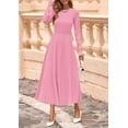 thumbnail image 2 of Vestido PRETTYGARDEN 2025 Rosa de Punto Midi con Mangas Largas Talla L, 2 of 8