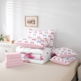 thumbnail image 6 of Manfei Cute Cartoon Bowknot 7-Piece Twin Bedding Sets,Colorful Bow Tie Bedding Comforter Set,Pink Stars Print Sheet Sets For Girl,Breathable Home Decor Reversible, 6 of 8