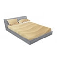 thumbnail image 3 of Ambesonne Beach Fitted Sheet & Pillow Sham Set, Sand with Sea Shells, Twinxl, Sand Brown Coral, 3 of 3