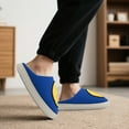 thumbnail image 3 of Smile Face Slippers for Women and Men Retro Comfy PU Leather Slip-On House Shoes with Memory Foam Warm Soft Flat Slides for Indoor & Outdoor, 3 of 4