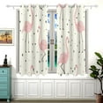 thumbnail image 2 of Flamingoes Full 54×55 Inch Black Out Curtains 2 Packs Aesthetic for Bedroom Living Room Sliding Glass Doors Kitchen Windows, 2 of 5