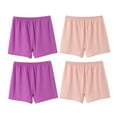 thumbnail image 5 of dazeni Women's 4 Pack Plus Size Cotton Boy Shorts Panties Breathable Elastic Underwear Penties Loose Boy Shorts Panties for Older, 5 of 7