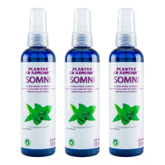 3 Spray para Dormir Profundo con Aceites Esenciales 120mL Caricia Aromática SOMNI