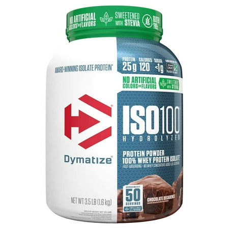 Dymatize ISO 100 Hydrolyzed Whey Protein Powder Form, 50 Servings