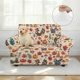 thumbnail image 4 of XYZCANDO Pumpkin Turkey Stretch Armchair Sofa Slipcover for 1 Cushion Couch, 1-Piece Couch Sofa Cover Furniture Protection Soft with Elastic Bottom for Kids, Pets, 4 of 6